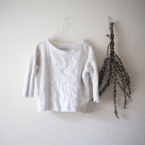 Loft white knit sweater